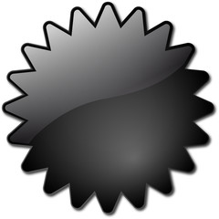 Black star-shaped button