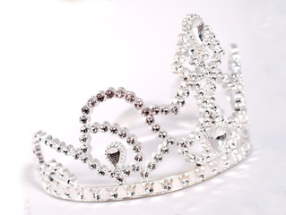 tiara or crown details on white background.. © Willee Cole