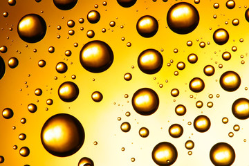 Yellow water drops, may be used as background..