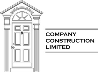 vector door icon company logo (white version)