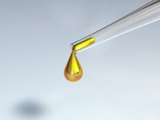 Pipette mit Öltropfen