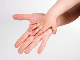 Father and child's hands