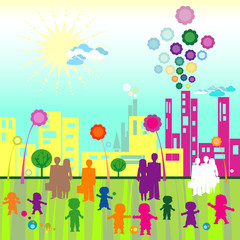 Fototapeta premium Children and community