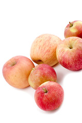 Fototapeta na wymiar object on white - raw food apple