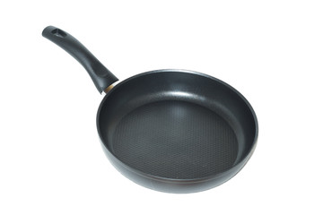 Empty pan isolated on white.