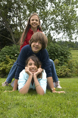 Fototapeta premium trio d'enfants