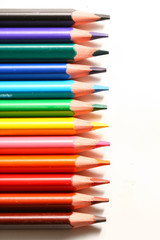 Fototapeta premium color pencil pallete macro close up