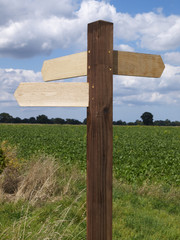 Blank signpost for copy.