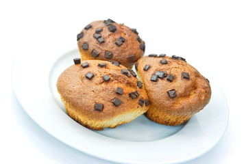 Muffins mit  Schoko-Flocken