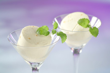 Ice Cream in Martini Glasses