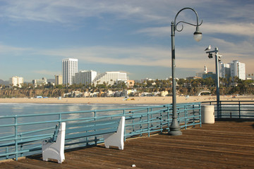 Santa Monica Beach view from the Pier