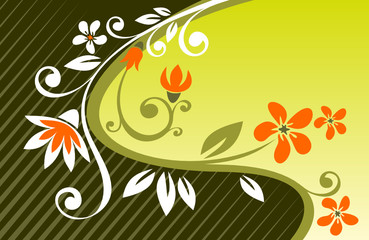 green floral background