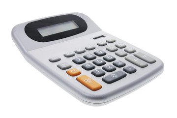 Calculator on Isolated White Background