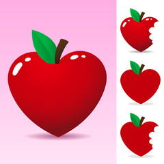 Red heart apple