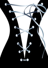 vector illustration of corset