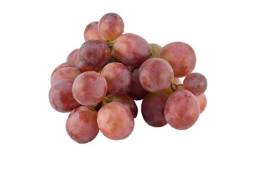 one bunch of fresh, red grapes ready to eat