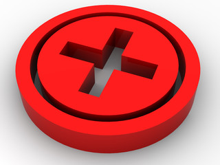 Fototapeta premium Icon Stop. 3d