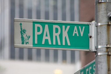 New-York, plaque Park Avenue