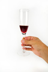 hand and wineglass