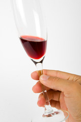 hand and wineglass