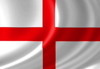 English flag waving in the wind