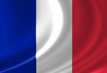 French flag waving in the wind