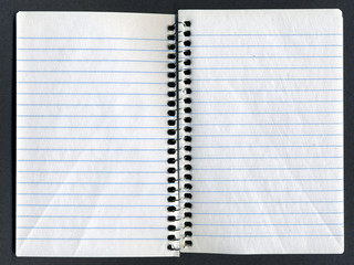 spiral notebook with pen