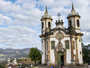 Fototapeta na wymiar Eglise barokowy, Ouro Preto, Brésil.