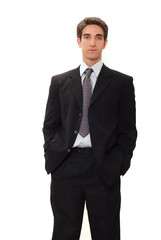 Young businessman in dark suit