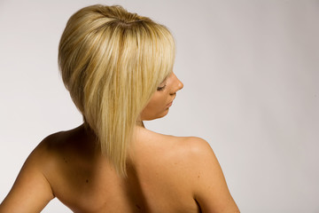 Fototapeta premium Pretty woman with blonde hair