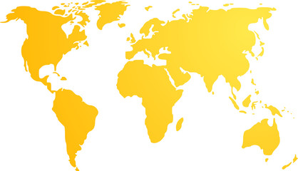 Fototapeta na wymiar Map of the world illustration, simple outline gradient colors
