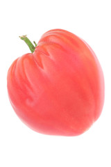Tomato . Heart shape.Isolated on white.