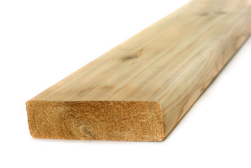 Wood lumber board isolated