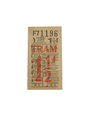 An Old British Tram Ticket.