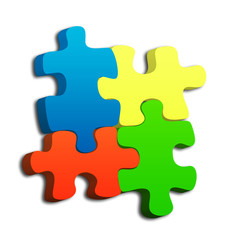 Obraz premium Concept business puzzle