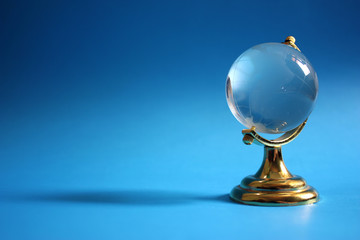 Fototapeta na wymiar Retro globe, with copy-space isolated on color background