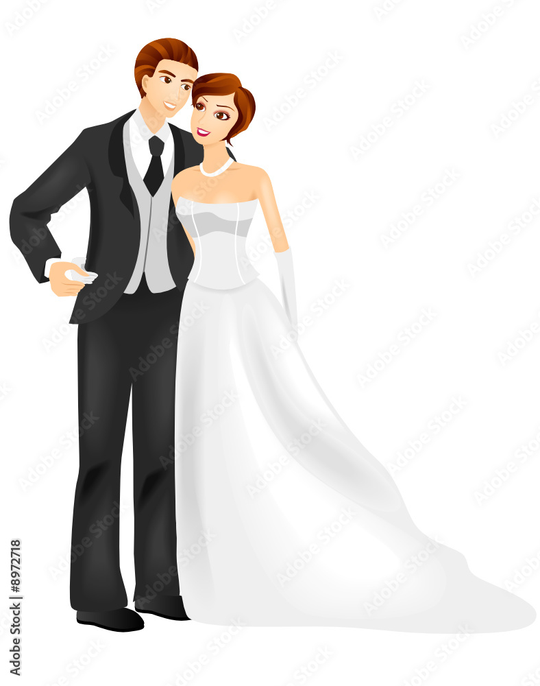 Poster bride and groom