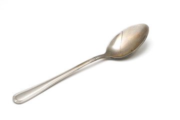 spoon isolated on white background macro close up