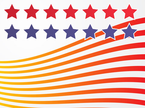 Stars and stripes illustration USA flag abstract representation