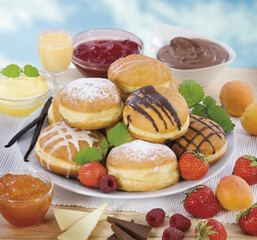 Variety of donuts