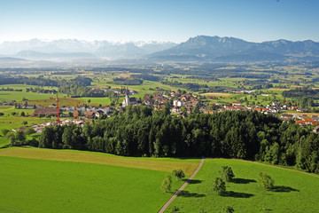 landschaft aus der vogelperspektive