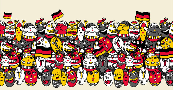 supporters allemands cartoon