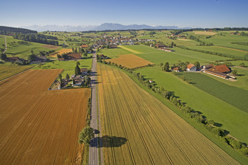 landschaft aus der vogelperspektive