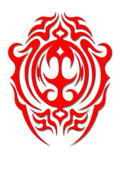 t-shirt art prints, tribal tattoo design, rotfarbig