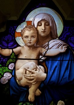 Icone Marie et j&eacute;sus enfant