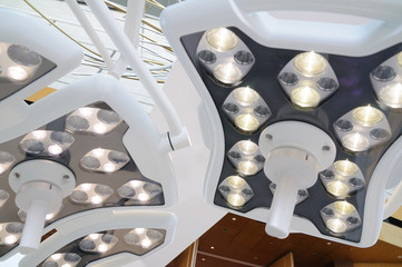 Close up of surgery lamp