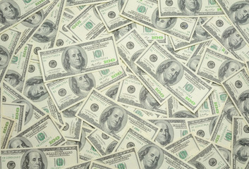 US one hundred dollar bills background