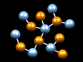Atomic Molecules Isolated on a Black Background