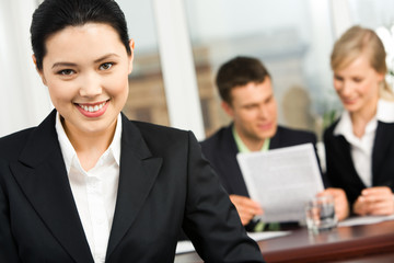 Portrait of smiling Asian woman