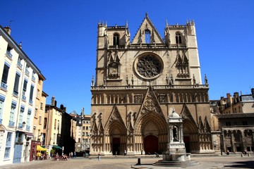 Fototapeta na wymiar Katedra Saint Jean, Lyon
